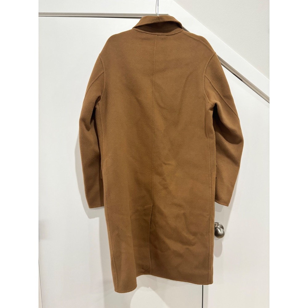 J.Lindeberg Diego Wool Coat Mens Camel Brown Overcoat‎ Size 48 - Picture 3 of 7